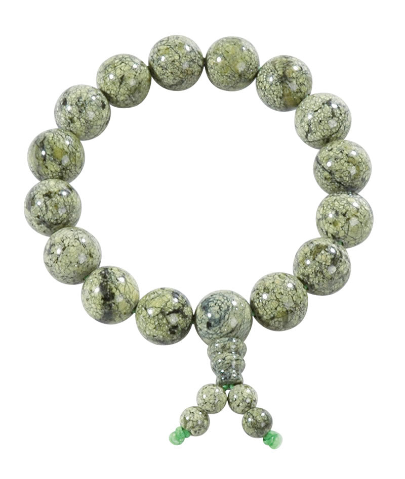 Shaolin Bracelet Green Stone