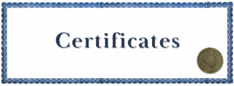 Certificates