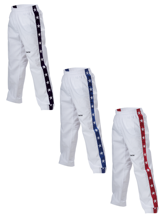 *STARS Demo and Competition Pants -- White w/ Stripes