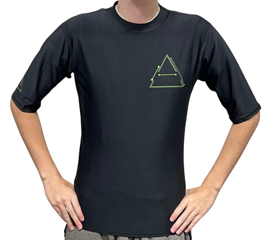 BJJ Black Compression Shirt - Pre-Printed Rash Guard with Design