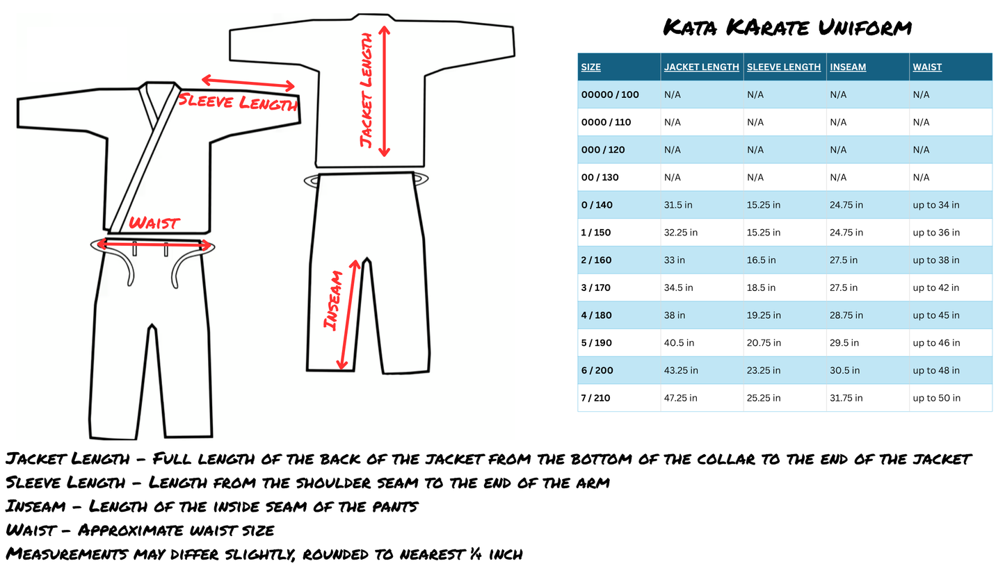 KATA Karate Uniform 12oz